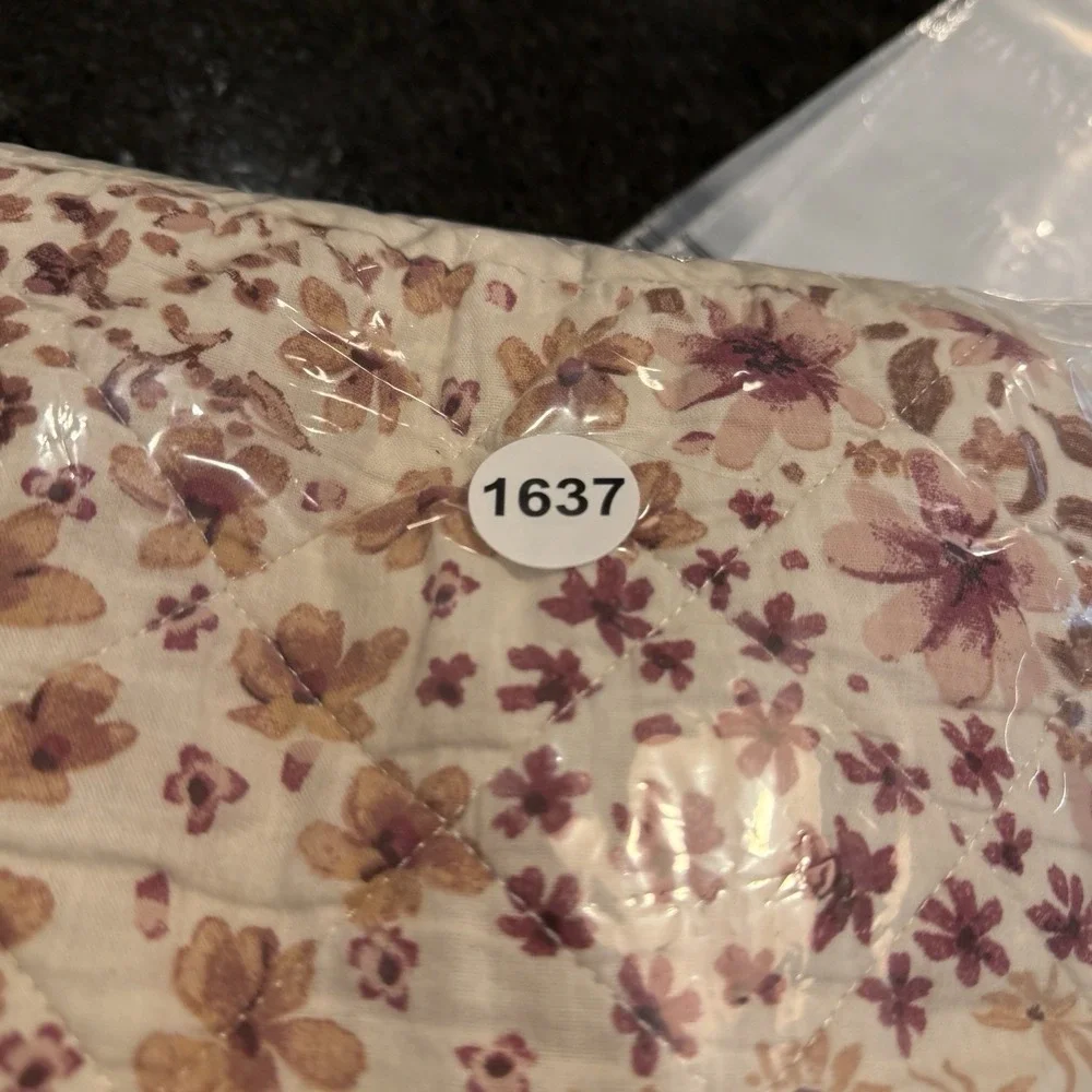 Rachel Zoe Floral Quilted Pillow Covers Pink Cottage Set of 2